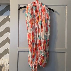 Floral print infinity scarf